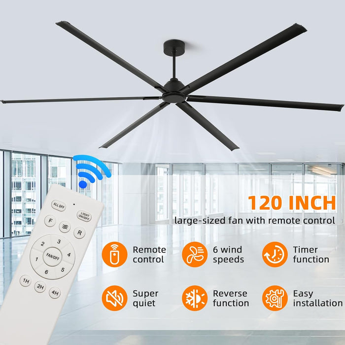 Oversized Commercial 120 Inch Industrial Ceiling Fan