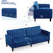 77Inch Velvet Convertible Sofa Bed Featuring Armrests