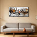 Black and Orange Picture Artwork - Boho Abstract Wall Art for Living Room Office Canvas Pintings Modern Minimalist Frame Wall Art 40X20 Inches