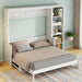 Queen Murphy Bed DeskWorkspace IntegratedBookshelf White