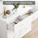 White Dresser with 6 Drawers