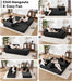 79Inch Convertible Sofa Bed Black Luxurious Comfort
