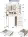 White Vanity Table With Illuminated Mirror Drawers