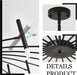 53 Inch Black Architectural Round Chandelier LEDLight
