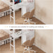 Twin Over Twin White Bunk Bed LShapedDeskWithChargingAndStorage