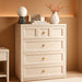 5 Drawers Dresser for Bedroom, 45.7" Tall Large Dresser & Chests of Drawers with Metal Handle, Clothes Storage Organizer Dresser W/Natural Texture for Bedroom, Living Room-Grey White