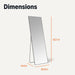 Full Length Floor Mirror, 64" X 21" X 0.55", Black