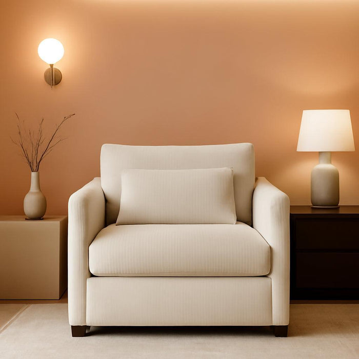 38" Modern Accent Chair Comfy Reading Chair Accent Chairs for Living Room Oversized Armchair for Bedroom,Apartment (Beige, 1 Chairs)