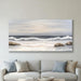 Coastal Seascape Canvas Wall Art, Neutral Blue Grey Ocean Waves Wrapped Canvas Print, Large Horizontal Wall Decor for Living Room above Sofa, Ready to Hang, 48 X 24 Inch