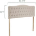 Upholstered Queen Headboard, Button Diamond Tufted Headboard with Adjustable Height and Solid Wood Leg, Linen Fabric Padded Headboards for Queen Size Bed, Mordern Head Board, Beige