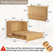 AgedOakFinish FullSize Murphy Bed Cabinet HiddenDrawer