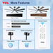 Dimmable 62 Inch Matte Black Ceiling Fan With Remote Guide