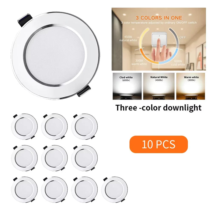 10Pcs/Lot LED Downlight 5W 9W 12W 15W Recessed Ceiling Lamp round LED Panel down Lights Spotlight for Living Room Lighting