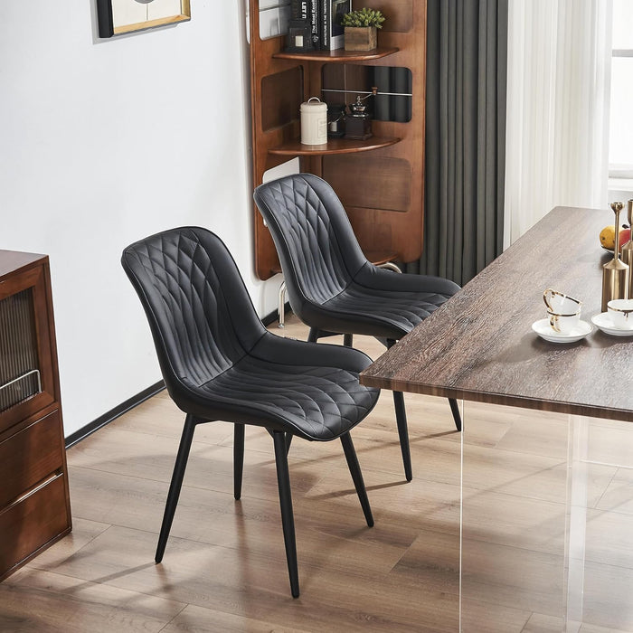 Dining Chairs Set of 2 Kitchen & Dining Room Chairs Modern Black