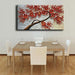 - Hand-Painted Oil Painting on Canvas Texture Palette Knife Red Flowers Paintings Modern Home Decor Wall Art Painting Colorful 3D Flowers Tree Paintings Ready to Hang 24X48Inch