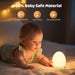 Night Light for Kids, Baby Egg Light for Nursery, 7 Colors Changing & Stepless Dimming, Soft Silicone Touch Night Lamp with 1 Hour Timer, Rechargeable Nursery Night for Breastfeeding