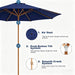 9Ft Outdoor Patio Umbrella, Market Table Umbrella with Crank and Easy Push Button Tilt, Wood Grain Frame, UPF 50+ for Pool, Garden, Deck, Backyard