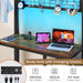Twin Over Twin Bunk Bed WithDeskIntegrated LEDLighting
