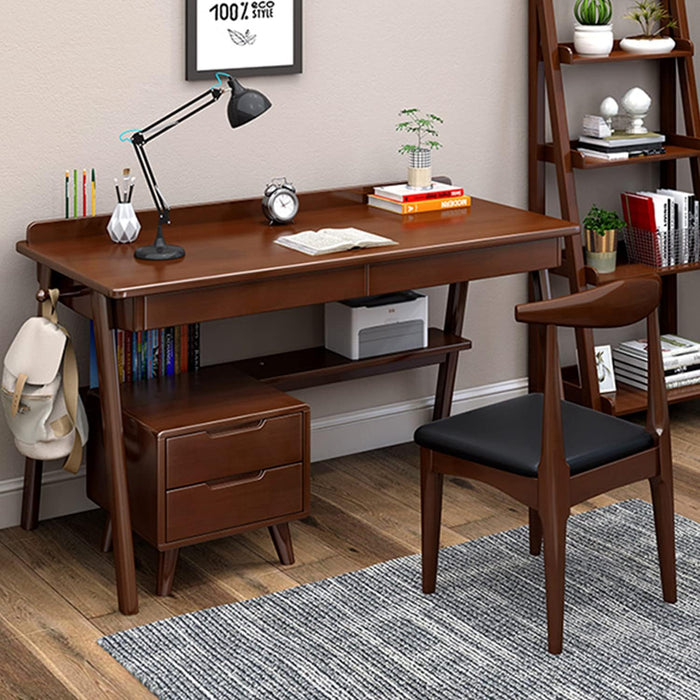Solid Wood Writing Desk 47In Walnut EnterpriseEdition