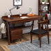 Solid Wood Writing Desk 47In Walnut EnterpriseEdition