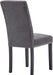 Dining Chair Upholstered Fabric Dining Chairs with Copper Nails,Set of 4,Grey