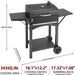 Charcoal Grills Outdoor BBQ Grill with 2 Side Table,Barbecue Grill Smoker with 343 Sq.In.Cooking Area for Outdoor Cooking Backyard Camping Picnics Beach by