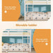 Low Profile White SolidWood TwinOver BunkBed Guardrails
