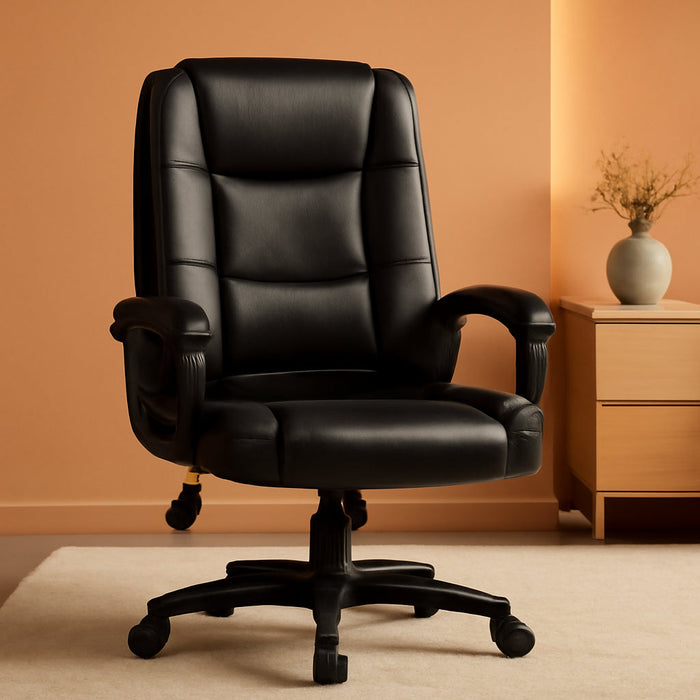Home Office Chair, 400LBS Big and Tall Chair Heavy Duty Design, Ergonomic High Back Cushion Lumbar Back Support, Computer Desk Chair, Adjustable Executive Leather Chair with Armrest