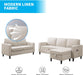 2 Piece Sofa Set, Sofa and Loveseat Sets for Living Room, L Shape Sectional Sofa with Chaise, 3 Seater Convertible Sectional Sofa Couch for Apartment