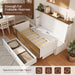 Queen Murphy Bed SpaceSaving Charging Cabinet Drawers