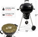 18-Inch Kettle Charcoal Grill with Lid & Wheels,Easy-To-Use BBQ Grill for Backyard, Patio & Beginners Outdoor Charcoal Grills for Family Cooking with Windproof Ash Can