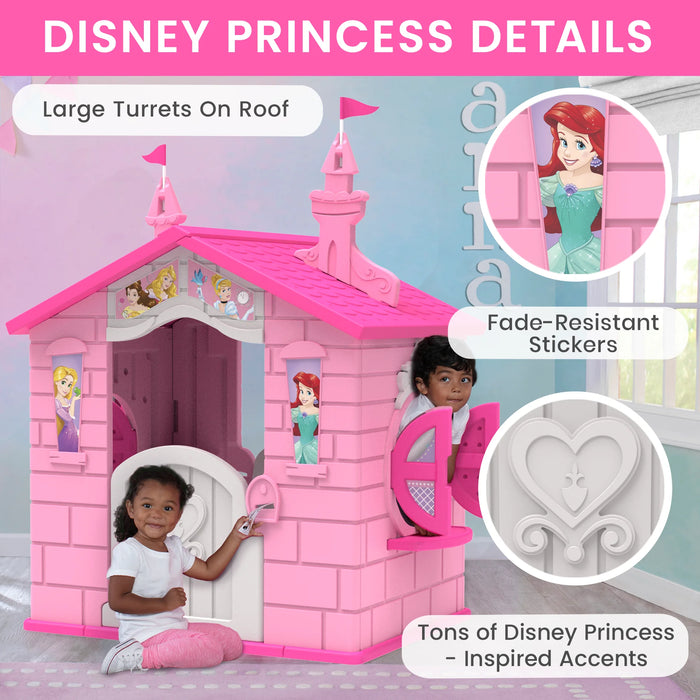 Disney Princess Plastic Indoor,Outdoor Playhouse with Easy Assembly