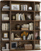 5-Tier Wood Book Shelf, 47" Wide Large Bookshelf and Bookcase, 62" Tall Bookshelf with Curved Side Shelves, Freestanding Wood Display Book Shelves for Living Room, Home Office, Walnut