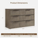 Bedroom Dresser with 6 Deep Wide Large Fluted Drawers for Closet