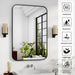 40x30 Inches Black Aluminum Framed Bathroom Mirror