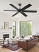 60 Inch Matte Black Ceiling Fan With Remote Included