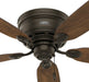 42 Inch Indoor Ceiling Fan No Light - Bronze Ceiling Fan without Light, Low Profile Flush Mount, 5 Blades, for Bedroom, Living Room, or Kitchen, Pull Chain - Low Profile IV 51061, New Bronze