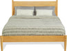 Mid-Century Panel Bed - Queen Size - Scandinavian Oak Finish