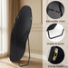 Irregular Full Length Mirror -Black Decor Floor Mirror with Stand 63"X 24"