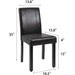 PU Leather Dining Chairs Set of 4, Black