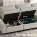 Oversized Velvet Modular Sectional Sofa with Storage