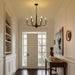 Black 6-Light Contemporary Farmhouse Chandelier Dining