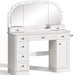 Contemporary Makeup Vanity Desk Black FortySevenInch Illuminated