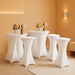 White Spandex Square Cocktail Table Covers 32x43Inches