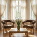 Brown GenerouslyPadded Upholstered Armchair Set Of Two
