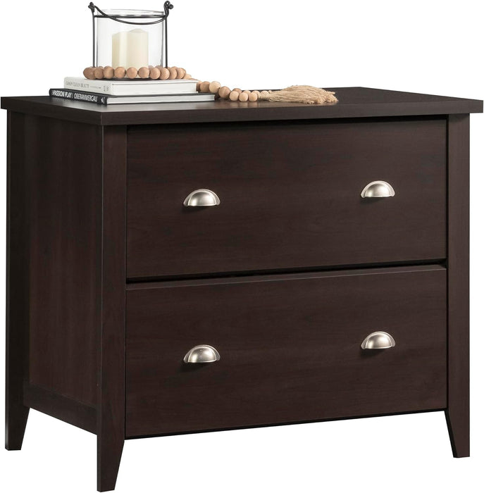 Summit Station 2-Drawer Lateral File Cabinet, Cinnamon Cherry Finish