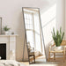 Mirror Full Length, Upgraded Body Wall Mirrors with Shatter-Proof Glass, Floor Standing, Hanging or Leaning, Tall Mirror with Stand Aluminum Alloy Frame for Bedroom Cloakroom