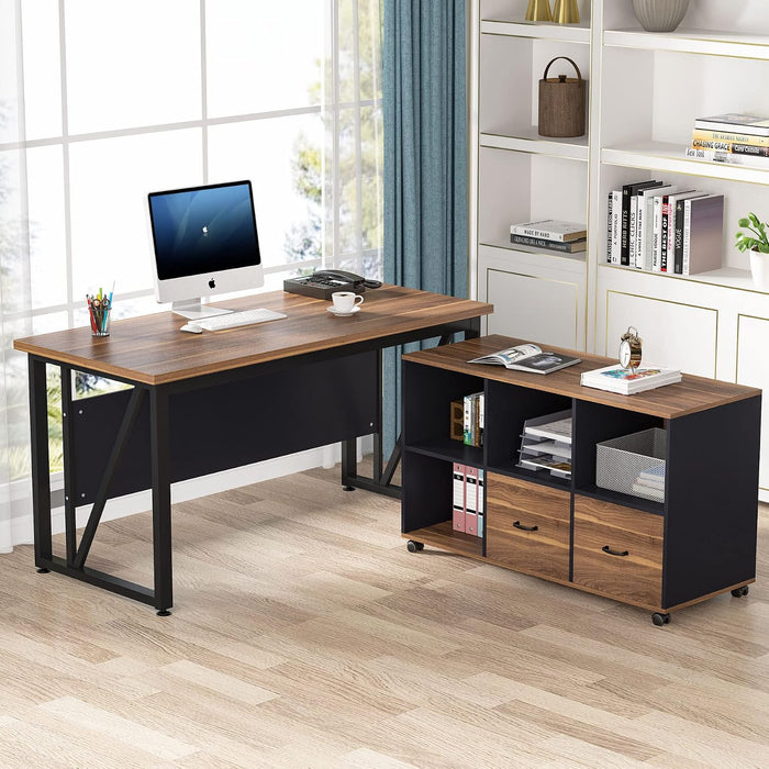 FortyThreeInch Lateral Filing Cabinet With Locking Wheels