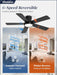 42 Inch Ceiling Fans with Lights and Remote,Outdoor Indoor Modern Flush Mount Ceiling Fan with 3CCT 6-Speed Quiet DC Motor,Black Small Low Profile Ceiling Fan for Bedroom Living Room Office