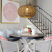 19.7In Rattan Light Coastal Pendant Lights Brown Wicker Chandelier